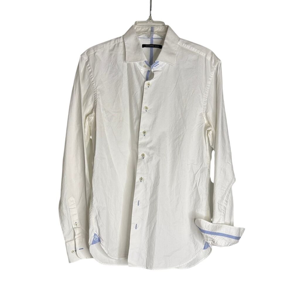Hammer made Elegant White Men's Button-Down Shirt. Xl.